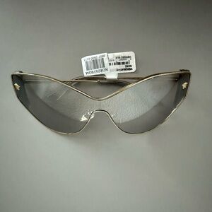Versace Gold Aviator Sunglasses with Gradient Lenses